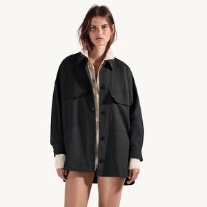 Zara Gray Oversized Shirt